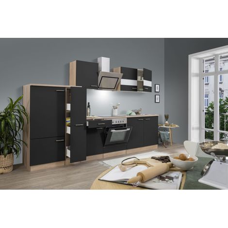 Cuisine Cuisine intégrée Chêne Noir Merle 300 cm Respekta (1/4)