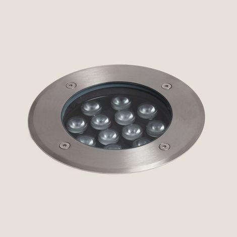 Spot Extérieur LED 12W Solid Encastrable au Sol Inox Hallo 2700K Blanc chaud (1/4)