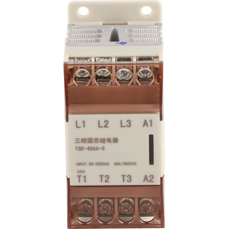 Relais statique SSR 40A 90‑250V CA entrée vers 24‑380V CA sortie pour contrôle domestique TSR 40AA S (1/5)
