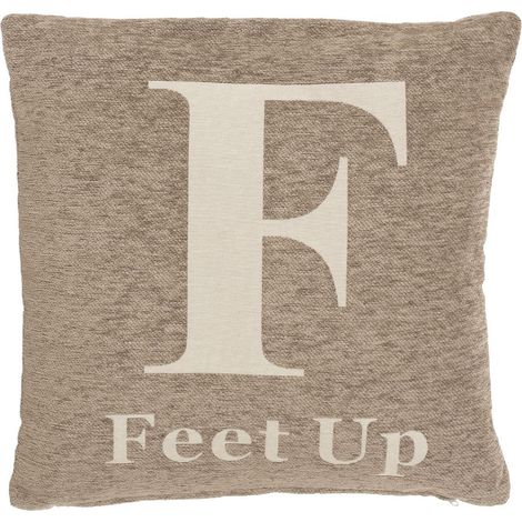 Premier Housewares Natural 'Feet Up' Words Cushion (1/2)