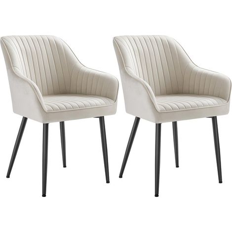 Sedia da pranzo poltrona seduta imbottita con braccioli larghezza seduta 49 cm gambe in metallo rivestimento in velluto portata 110 kg per soggiorno camera da letto grigio 120004913