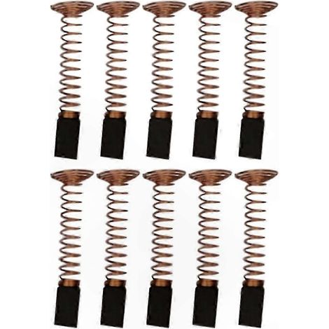 Jeu de 10 charbons moteur pour outil rotatif, balais de rechange compatibles appareils électriques portatifs (1/5)