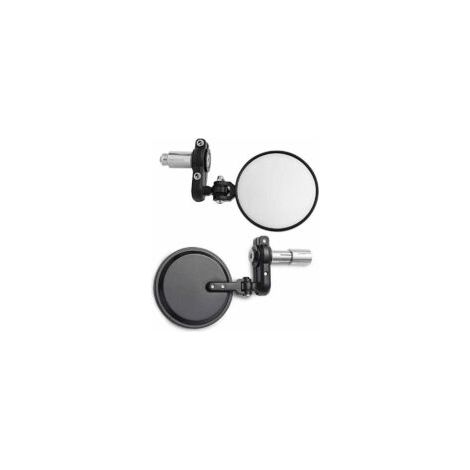 Convient aux rétroviseurs universels de moto, rétroviseurs latéraux ronds pliables de 3 pouces, compatible avec les guidons de 22 mm.