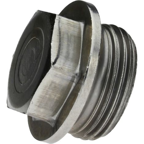 Reidl DIN 7604 Verschlussschrauben mit Außensechskant M 14 x 9, Stahl blank, mit Bund, kurz