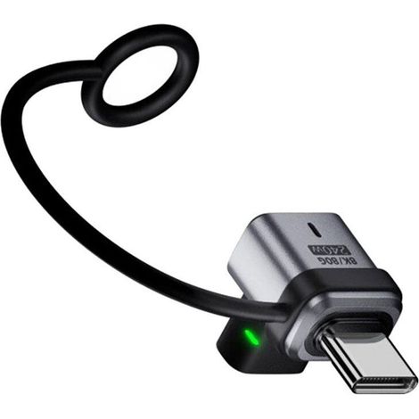 Adattatore USB Type-C in metallo da 240 W, OTG 8K a 80 Gbps, indicatore LED, funzione anti-smarrimento, ricarica rapida, convertitore da USB-C a USB-A (1/2)