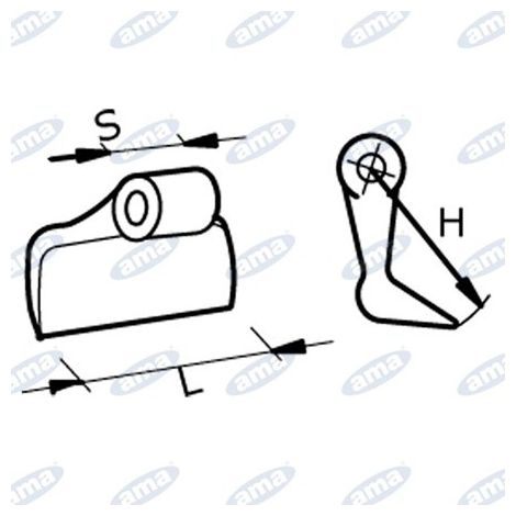 Hammerschlagbolzen 120x40x20,5 R110, M41 65124