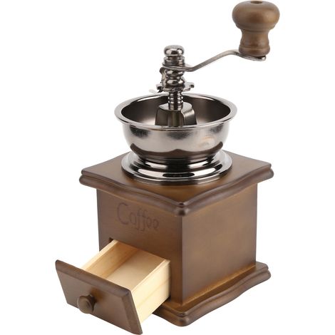 Handkurbel-Kaffeemühle mit Stahlkern, Retro-Stil, ideal für Zuhause und Camping (1/5)