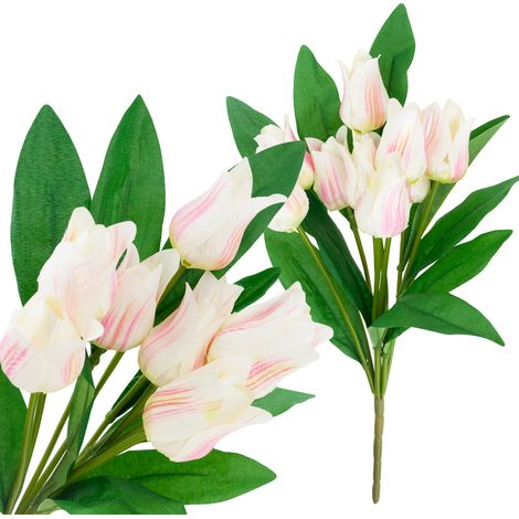 CV26811-2 RAMO GRANDE DE TULIPANES X9 FLORES ARTIFICIALES rosas TULIPANES EN UN RAMO
