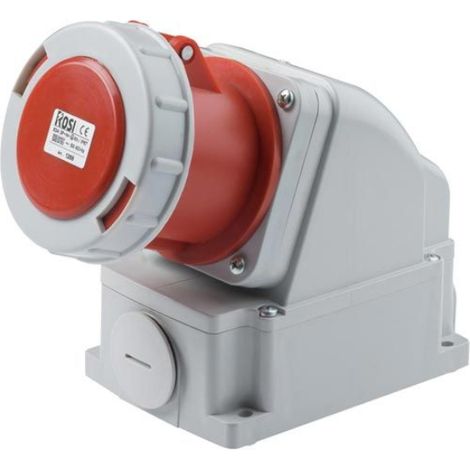 Presa industriale da parete, 380V, 3P+N+T, 63A, IP67 - Rosi 1001269 (1/2)