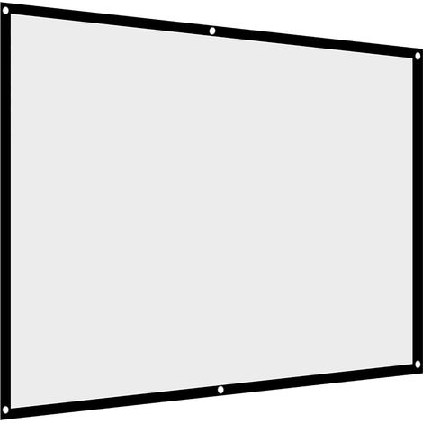 Écran de Rideau de Projecteur Blanc Pliable Portable sans Plis 4:3 avec Trous de Suspension, adapté au Film de Camping en Plein Air, Projection Avant/arrière Translucide (84 (1/5)