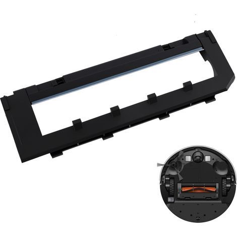 Repuestos para las escobillas principales. Cubierta trasera compatible con Roborock S7/S7 MaxV/Ultra. Protector de escobillas de repuesto duradero y fácil de instalar (negro). (1/5)