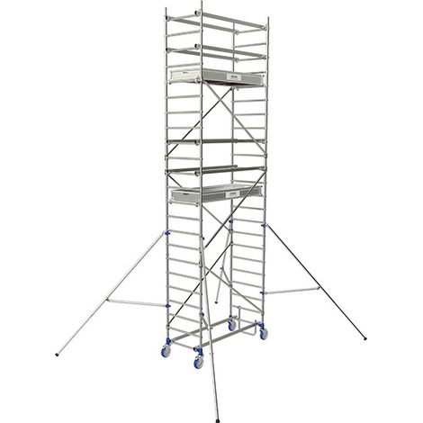 Ponteggio mobile in alluminio – Altezza di lavoro max 6,85 m - 26404650