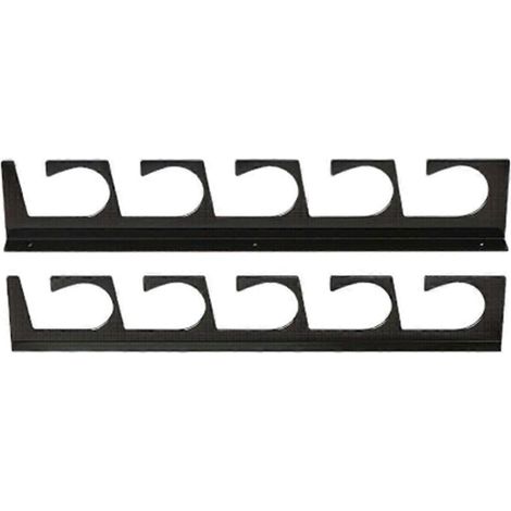 Support mural/plafond horizontal pour 5 cannes à pêche (lot de 2), en métal, pour garage, cabane ou sous-sol. (1/5)