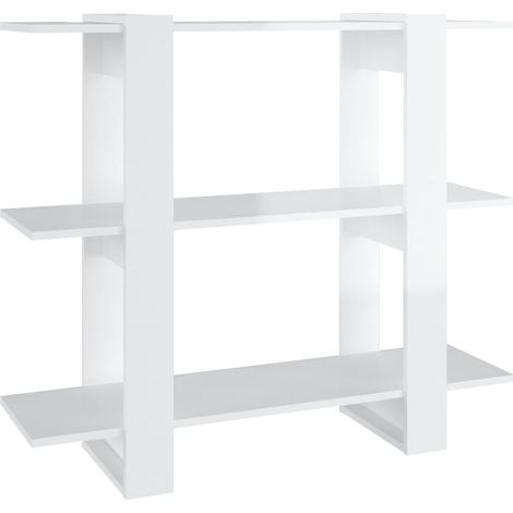 Maison Exclusive - Libreria/Divisorio Bianco Lucido 100x30x87 cm