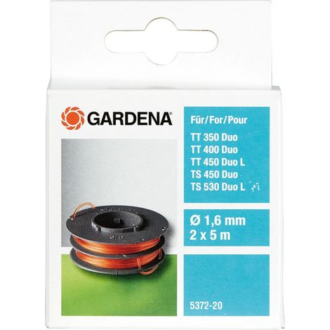 GARDENA Carrete de hilo para los recortabordes ref. 2557, 2558, 2560, 2565 y 2548. 2 x 5 m de hilo (05372-20) (1/4)