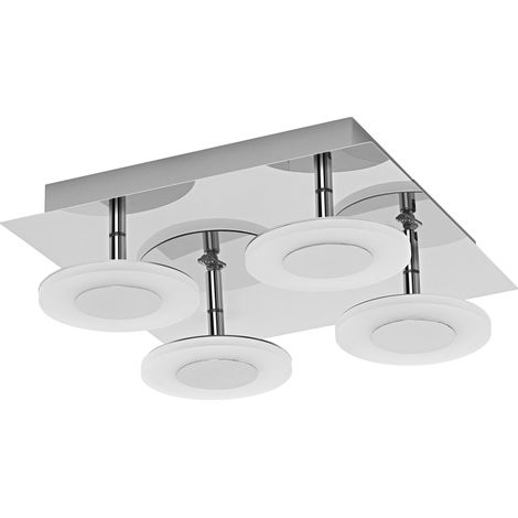 APPLIQUE MURALE LED OSRAM SMART+ Matter Orbis Wall Wave 300x300mm Argent, 24W, 1500lm, 3000-6500K TW, IP44 Salle de bain