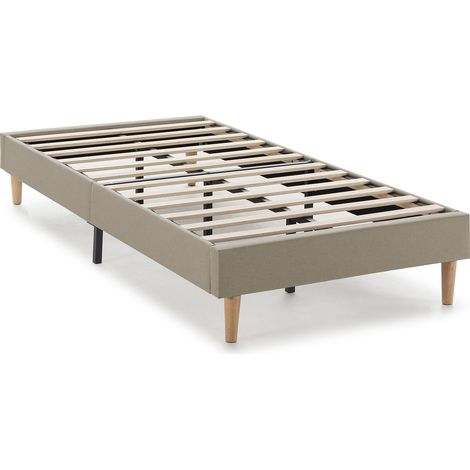 Base tapizada Aura 90x190 cm Color Beige, 30 cm Altura (1/5)