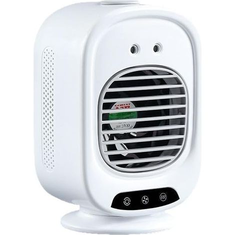 Ventilateur brumisateur rechargeable USB-C, mini ventilateur de bureau portable avec mode brumisation, 3 vitesses, pour maison, bureau et camping (1/5)