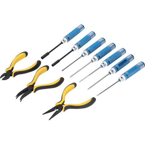 Ensemble d'outils de réparation : pince à douille hexagonale, tournevis, outils de quincaillerie domestique en acier rapide (1/5)