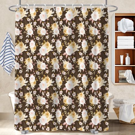 Rideau douche imperméable polyester 180x180 souple et fluide bâche polyester douche pour rafraîchir sa salle de bain (1/5)