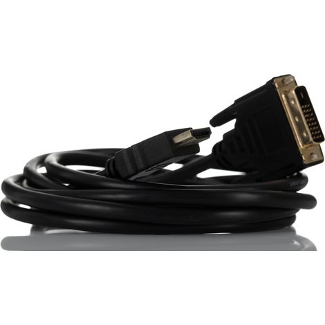 Câble HDMI RS PRO 2m, HDMI vers DVI-D, HDMI Mâle DVI-D Mâle ( Prix pour 1 ) (1/3)