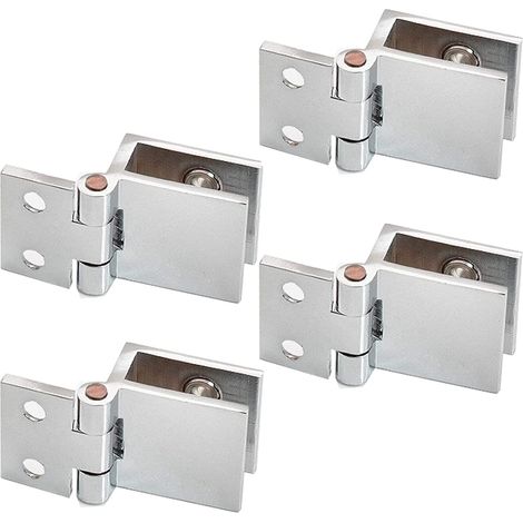 Hérité des quatre clips de porte vitrée à charnières, adaptés aux portes vitrées des armoires de cuisine, aux vitrines et aux salles de douche supports en acier inoxydable pour l’ouverture en angle