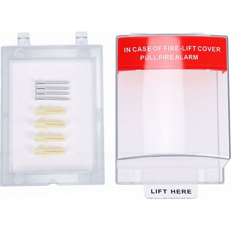 Couvercle de Station de traction d'alarme incendie, interrupteur d'urgence manuel transparent, protection étanche à l'eau et à la pluie pour la maison, le bureau et l'extérieur (1/5)