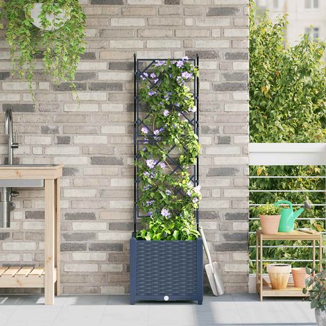 Cache-pot de jardin Gris 40 x 40 x 143 cm PP (1/5)