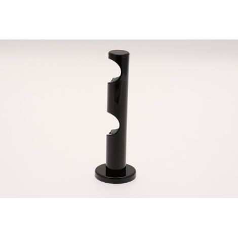2 X Supports Muraux Rideaux Double - Noir - Ø20mm (1/2)