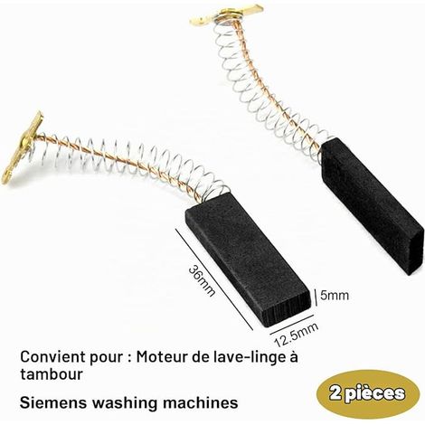 Charbon Moteur Lave Linge Compatibles avec 5X12,5X36mm (1/4)