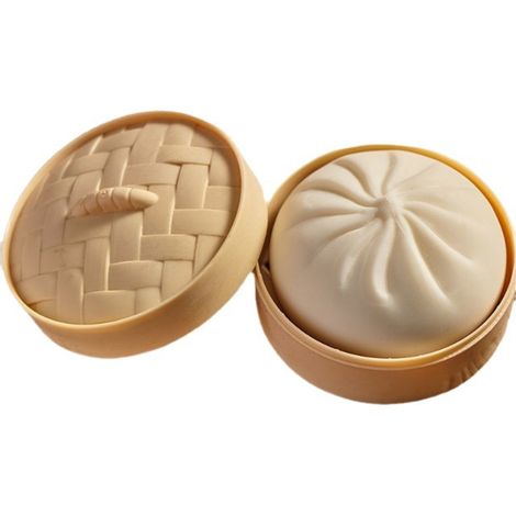 Squishy - Dumpling En Silicone Souple - Pour Soulagement du Stress - Compatible Panier à Vapeur - 1 Pièce (1/5)