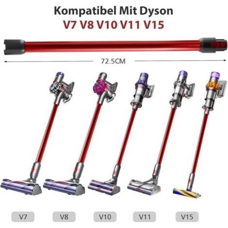 Tube Extension Rechange Compatible pour Dyson v11V10 V15 V8 V7 AspirateurTube Prolongateur Rallong BROSSE ET ACCESSOIRE D’ASPIRAT –Rouge (1/5)
