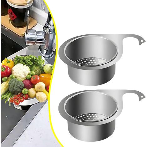 2pcs Cestello per Lavello a Forma di Cigno in Acciaio Inossidabile, Sospeso Cestino Scarico Lavello Cucina, Cestello Filtro per Lavello, Applicabile a Raccolta Rifiuti Cucina (1/5)