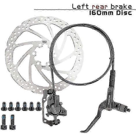 Frein de vélo Unique M8000 pour VTT, frein à disque hydraulique, étrier de frein à pression d'huile, 800/1400 mm (arrière gauche et disque) (1/5)