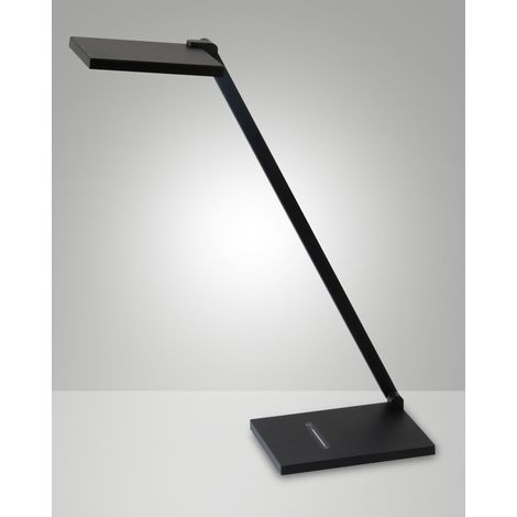 Lampe De Table Led Intégrée Zermatt 10 W, Température De Couleur 3000 K/4000 K, Variateur Tactile, Cadre En Métal Noir Et Méthacrylate - Ip20 (1/2)