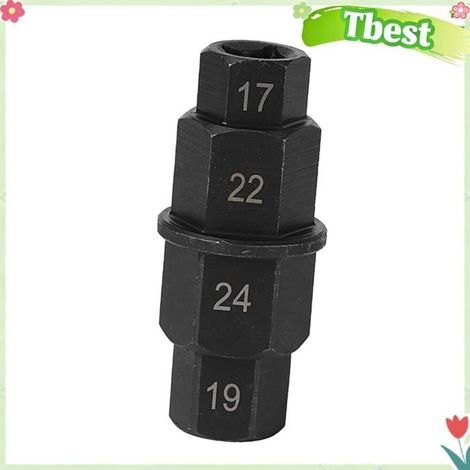 Clé de Pilote de Broche de Pneu de Moto, Outil de Réparation 17MM 19MM 22MM 24MM Essieu Noir (1/4)