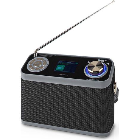 Radio DAB+  Diseño de escritorio  DAB+/FM  2.4 "  Pantalla a color  Funciona con batería / Adaptador de corriente  Digital  24 W  Bluetooth®  Conector para auriculares  Reloj despertador  T