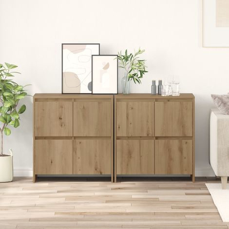 Sideboards 2 pcs Artisan-Eiche 70 x 41 x 75 cm Holzwerkstoff (1/5)