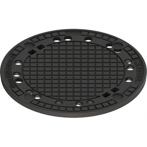 -Abdeckplatte Klasse B, Grauguss, mit Ventilation