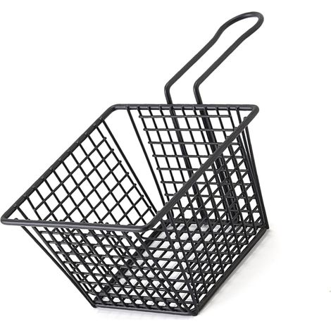 Panier à friture en fonte avec poignée, pour restaurant et maison, noir (1/5)