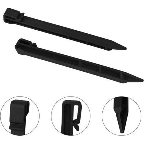 Lot de 30 piquets d'ancrage de Jardin en Plastique très résistants pour Maintenir Le Fond du Filet de Jardin