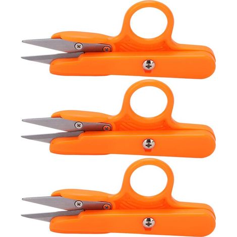 kleine orangefarbene Stickscheren, scharfe Klingen aus Edelstahl, leicht und tragbar (1/5)