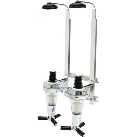 Porte-bouteilles mural avec doseur, double porte-bouteilles en aluminium, distributeur de bar, support mural pour bouteilles de boissons, distributeur d'alcool pour bars et fêtes (1/4)