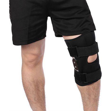 Genouillère de Soutien Ajustable avec Strap de Stabilisation - Attelle et Protection Articulaire pour Genou (Grande Taille) (1/5)