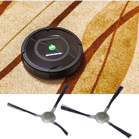 Jeu de 4 brosses latérales ABS pour robot aspirateur Lefant M210/M210S/M210B/M213 - Remplacement efficace pour nettoyage des coins (1/5)
