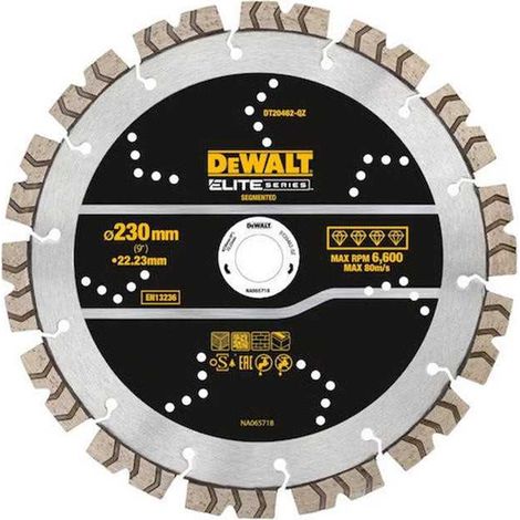 Disque diamant segmenté ELITE DEWALT pour tout usage/Taille:300 x 25.4 mm