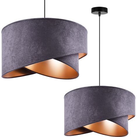 plafonnier, lustre suspendu, abat-jour glamour (1/5)