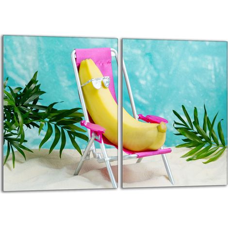 Placa protectora de vidrio para estufa 2x40x52 Banana (1/5)