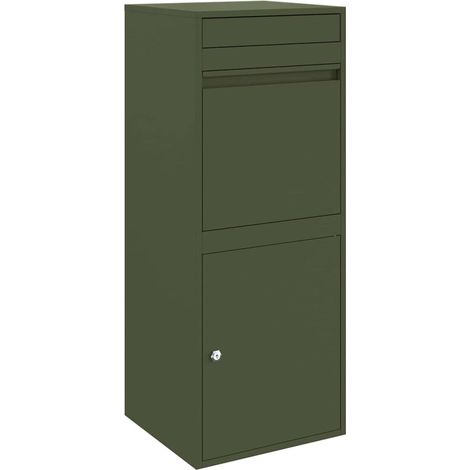 Boîte de dépôt de colis Vert olive 41 x 38 x 103 cm Acier (1/5)
