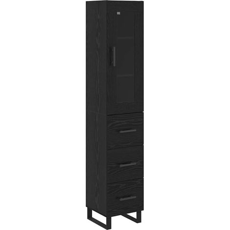 Maison Exclusive - Alacena Roble Negro 34,5 x 34 x 180 cm Madera